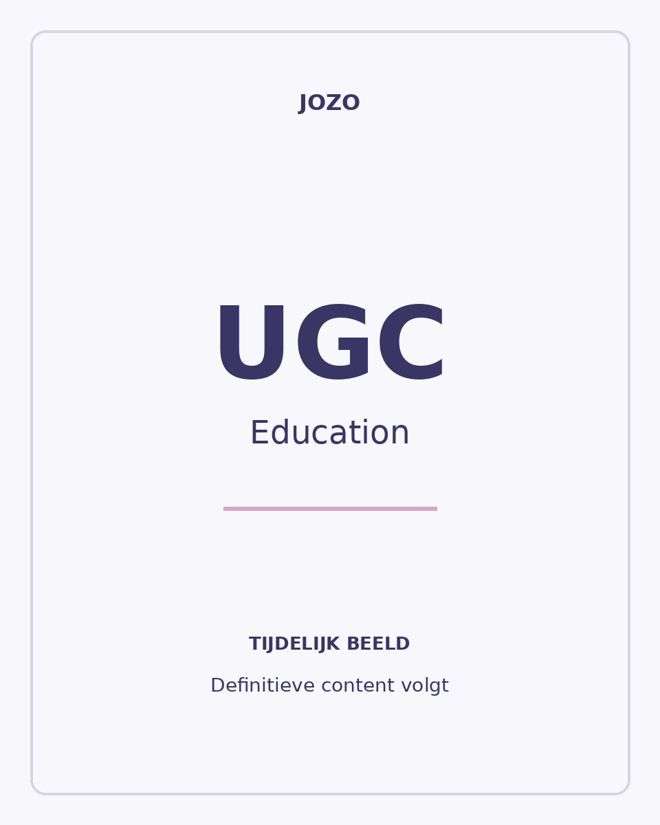 JOZO UGC Education placeholder